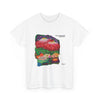 Psychedelic Floral Graphic Tee — "The Grasshopper Lies Heavy" Band Shirt