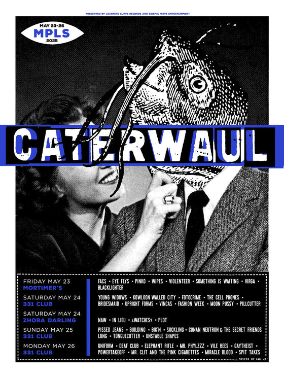 Caterwaul 2025 Silk Screen Show Poster Miss AmyJo Signed Numbered